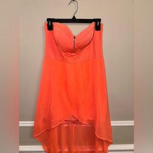 High low bandeau dress